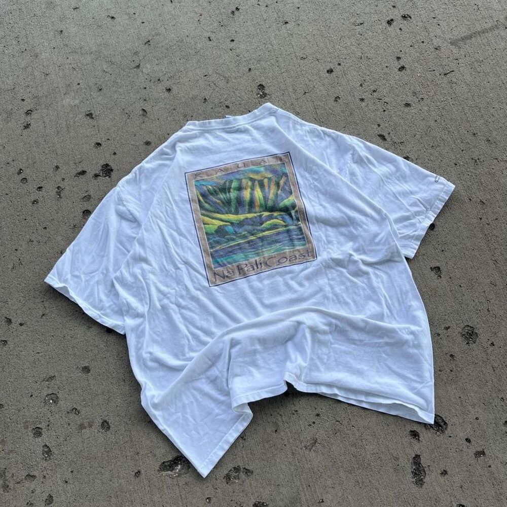 Vintage Crazy Shirts Na Pali Coast Surf Graphic Tee Shirt